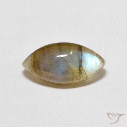 2.51ct Natural Multicolorido Labradorita, Marquesa, Translúcido