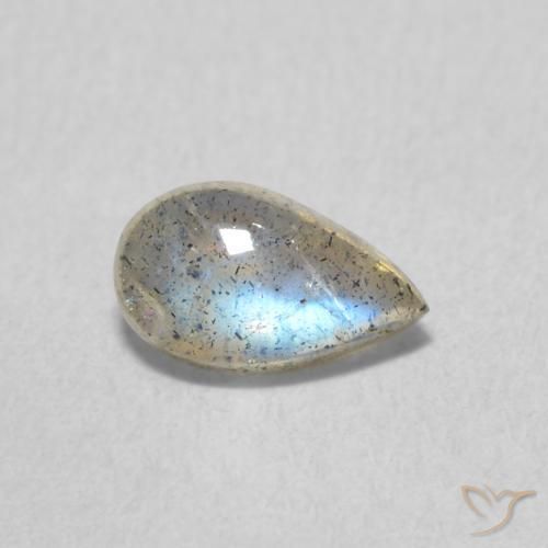 Labradorita Multicolorido Natural 0.56ct, Formato de pêra, Transparente