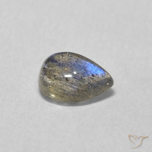Labradorita Multicolorido Natural 0.54ct, Formato de pêra, Translúcido