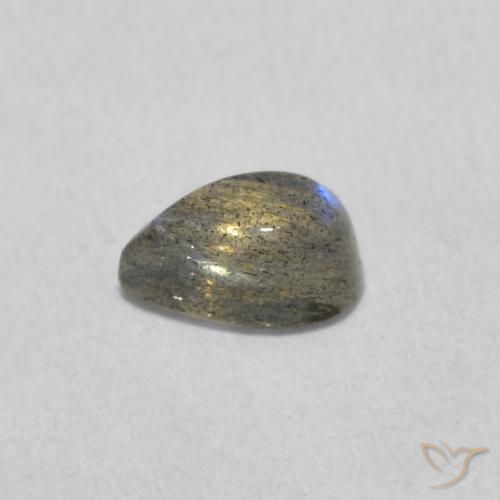 Labradorita Multicolorido Natural 0.54ct, Formato de pêra, Translúcido