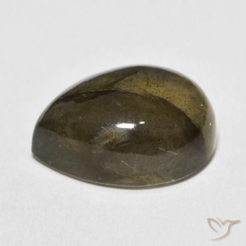 Labradorita Multicolorido Natural 10.55ct, Formato de pêra, Translúcido