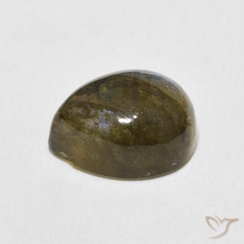Labradorita Multicolorido Natural 4.24ct, Formato de pêra, Translúcido