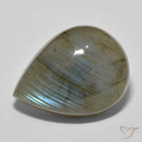 17.20ct Natural Multicolorido Labradorita, Formato de pêra, Translúcido