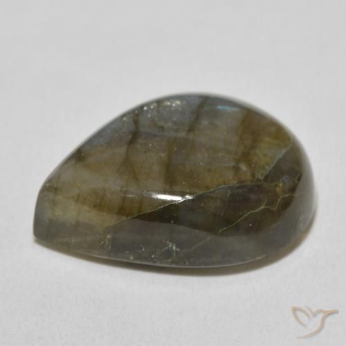Labradorita Multicolorido Natural 16.16ct, Formato de pêra, Translúcido