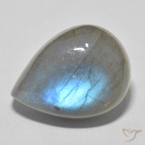 19.51ct Natural Multicolorido Labradorita, Formato de pêra, Translúcido