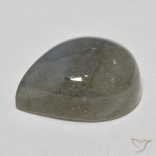 Labradorita Multicolorido Natural 19.51ct, Formato de pêra, Translúcido