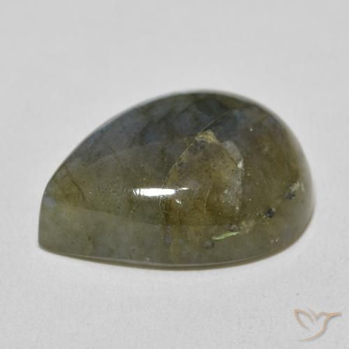 Labradorita Multicolorido Natural 16.66ct, Formato de pêra, Translúcido