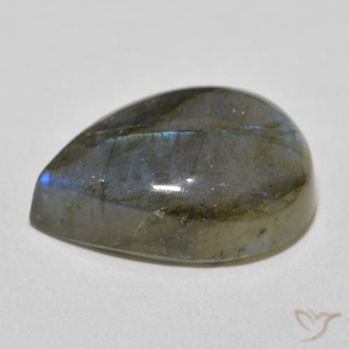 Labradorita Multicolorido Natural 16.75ct, Formato de pêra, Translúcido