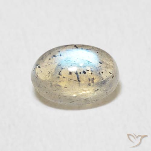 0.64ct Natural Multicolorido Labradorita, oval, Translúcido