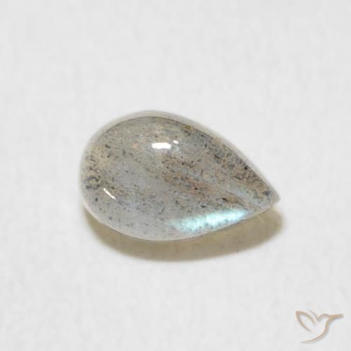 Labradorita Multicolorido Natural 0.60ct, Formato de pêra, Translúcido