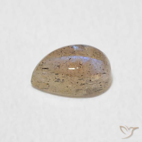 Labradorita Multicolorido Natural 0.56ct, Formato de pêra, Translúcido