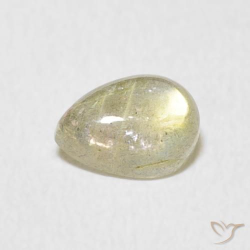 Labradorita Multicolorido Natural 0.68ct, Formato de pêra, Translúcido