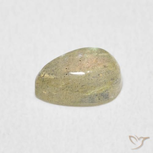 Labradorita Multicolorido Natural 0.68ct, Formato de pêra, Translúcido