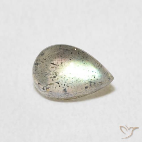 Labradorita Multicolorido Natural 0.50ct, Formato de pêra, Translúcido