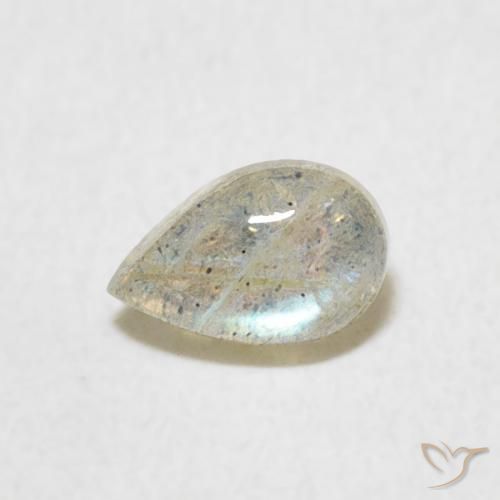 Labradorita Multicolorido Natural 0.45ct, Formato de pêra, Translúcido