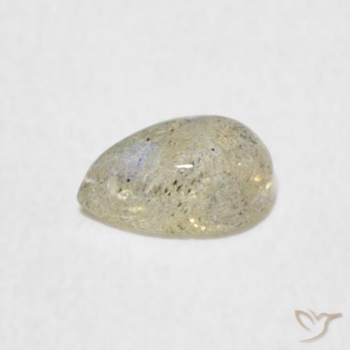 Labradorita Multicolorido Natural 0.45ct, Formato de pêra, Translúcido
