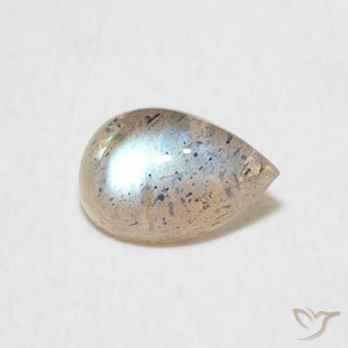 Labradorita Multicolorido Natural 0.53ct, Formato de pêra, Translúcido