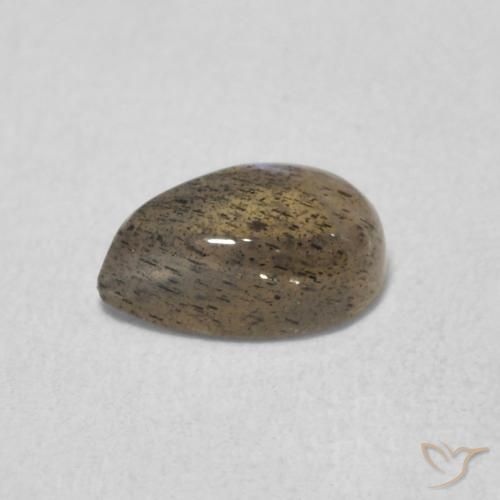 Labradorita Multicolorido Natural 0.58ct, Formato de pêra, Translúcido
