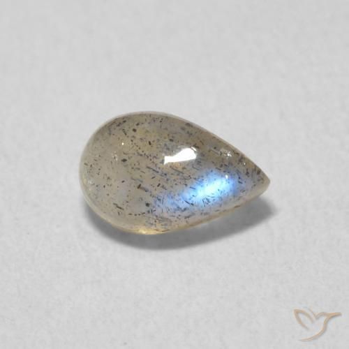 Labradorita Multicolorido Natural 0.60ct, Formato de pêra, Translúcido