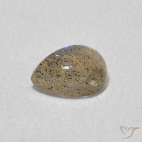 Labradorita Multicolorido Natural 0.60ct, Formato de pêra, Translúcido