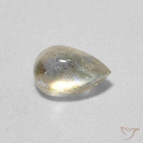 Labradorita Multicolorido Natural 0.46ct, Formato de pêra, Translúcido