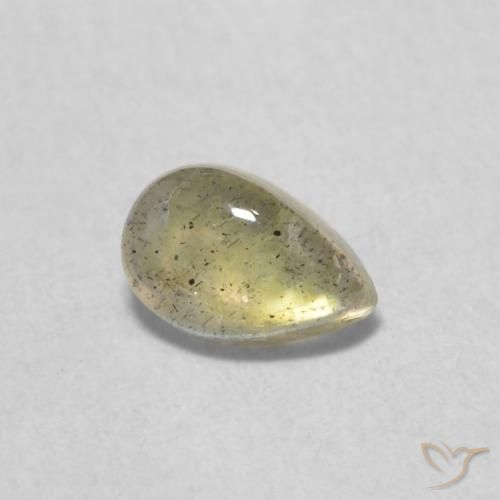 Labradorita Multicolorido Natural 0.40ct, Formato de pêra, Translúcido