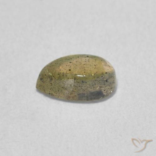 Labradorita Multicolorido Natural 0.40ct, Formato de pêra, Translúcido