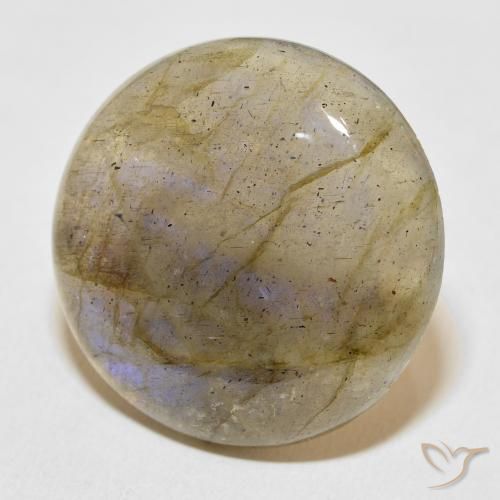 Labradorita Multicolorido Natural 30.47ct, Redondo, Translúcido