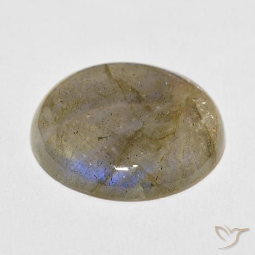 Labradorita Multicolorido Natural 30.47ct, Redondo, Translúcido