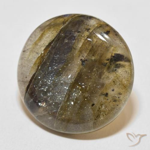 Labradorita Multicolorido Natural 29.35ct, Redondo, Translúcido