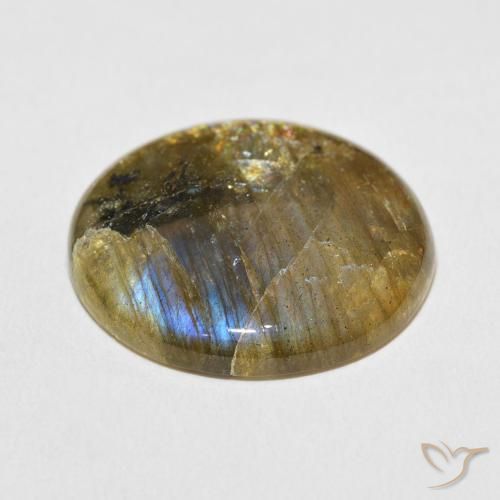 Labradorita Multicolorido Natural 28.60ct, Redondo, Translúcido