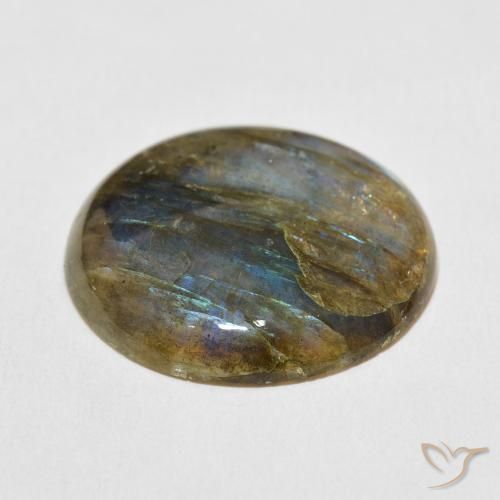 Labradorita Multicolorido Natural 27.33ct, Redondo, Translúcido