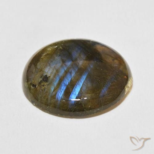 Labradorita Multicolorido Natural 27.85ct, Redondo, Translúcido