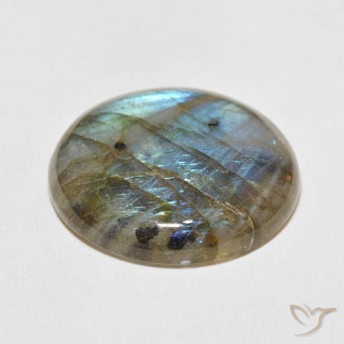 Labradorita Multicolorido Natural 35.82ct, Redondo, Translúcido