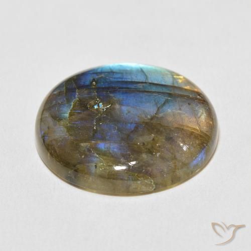 Labradorita Multicolorido Natural 33.10ct, Redondo, Translúcido