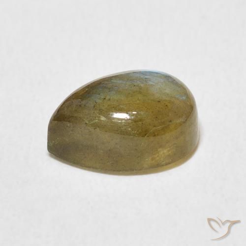 Labradorita Multicolorido Natural 2.68ct, Formato de pêra, Translúcido