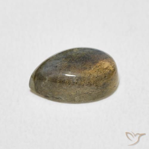 Labradorita Multicolorido Natural 1.53ct, Formato de pêra, Translúcido
