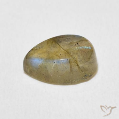 Labradorita Multicolorido Natural 2.47ct, Formato de pêra, Translúcido