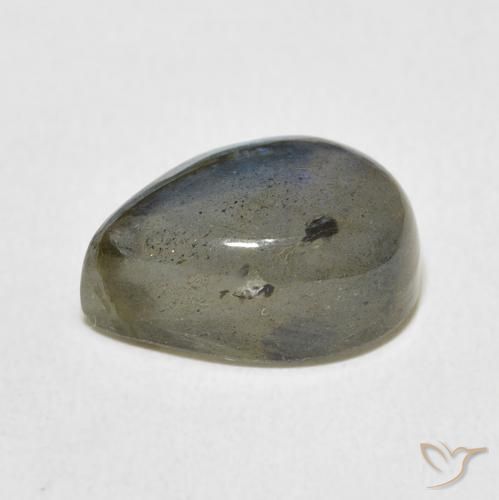 Labradorita Multicolorido Natural 7.29ct, Formato de pêra, Translúcido