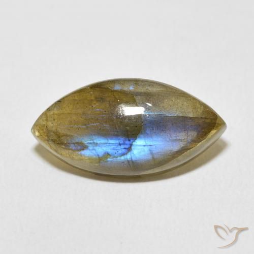 9.13ct Natural Multicolorido Labradorita, Marquesa, Translúcido
