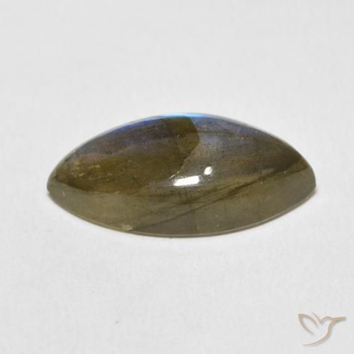 Labradorita Multicolorido Natural 9.13ct, Marquesa, Translúcido