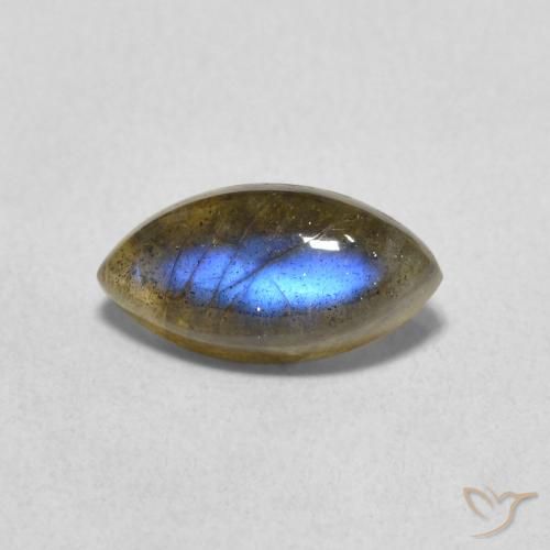 1.43ct Natural Multicolorido Labradorita, Marquesa, Translúcido