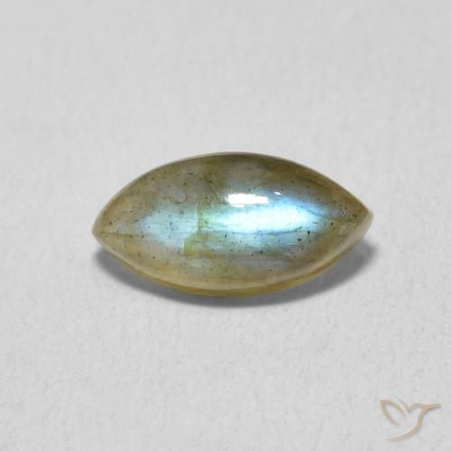 1.42ct Natural Multicolorido Labradorita, Marquesa, Translúcido