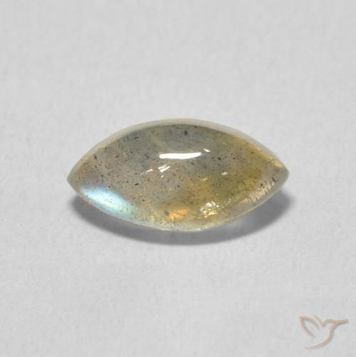 1.38ct Natural Multicolorido Labradorita, Marquesa, Translúcido