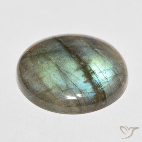 Labradorita Multicolorido Natural 31.15ct, Redondo, Translúcido