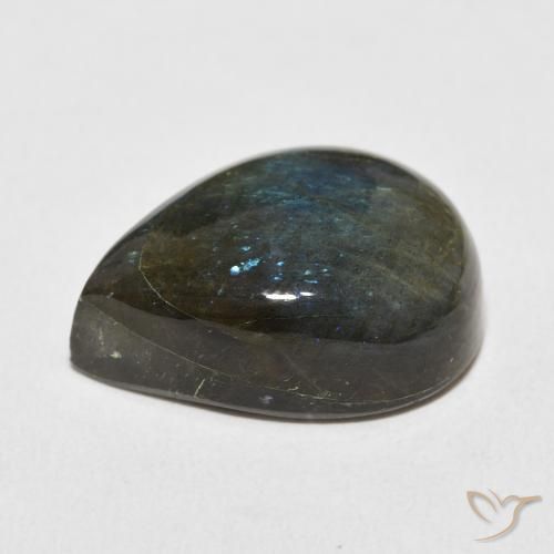 Labradorita Multicolorido Natural 18.54ct, Formato de pêra, Translúcido
