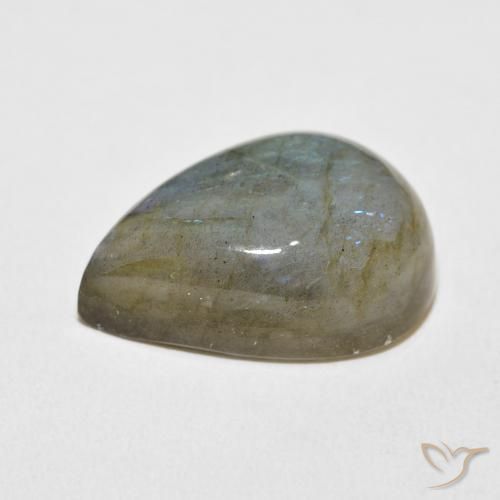 Labradorita Multicolorido Natural 17.88ct, Formato de pêra, Translúcido