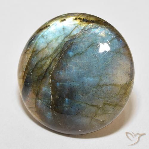 Labradorita Multicolorido Natural 32.38ct, Redondo, Translúcido