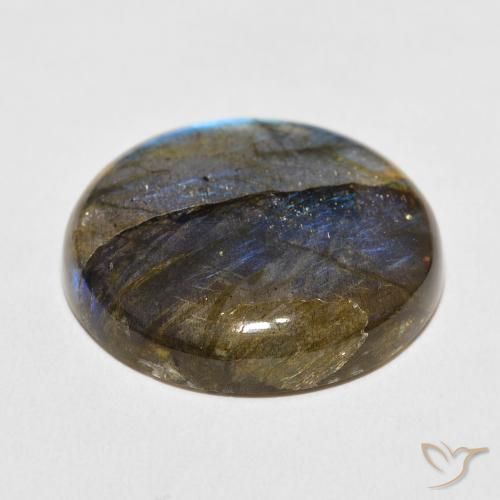 Labradorita Multicolorido Natural 33.60ct, Redondo, Translúcido