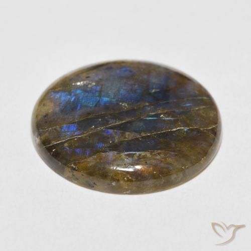 Labradorita Multicolorido Natural 28.95ct, Redondo, Translúcido